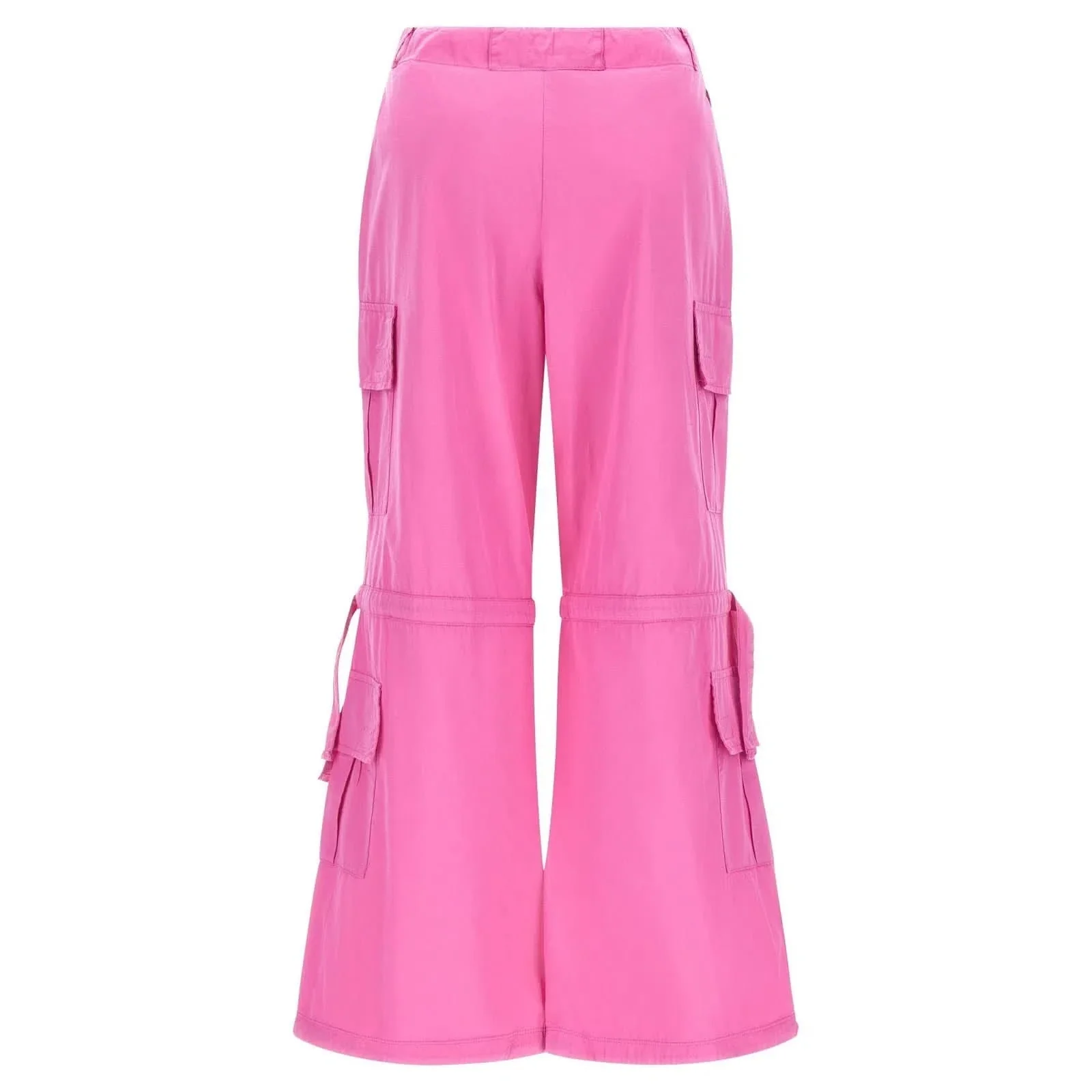 Cargo Trousers - High Waisted - Full Length - Pink - Image 6