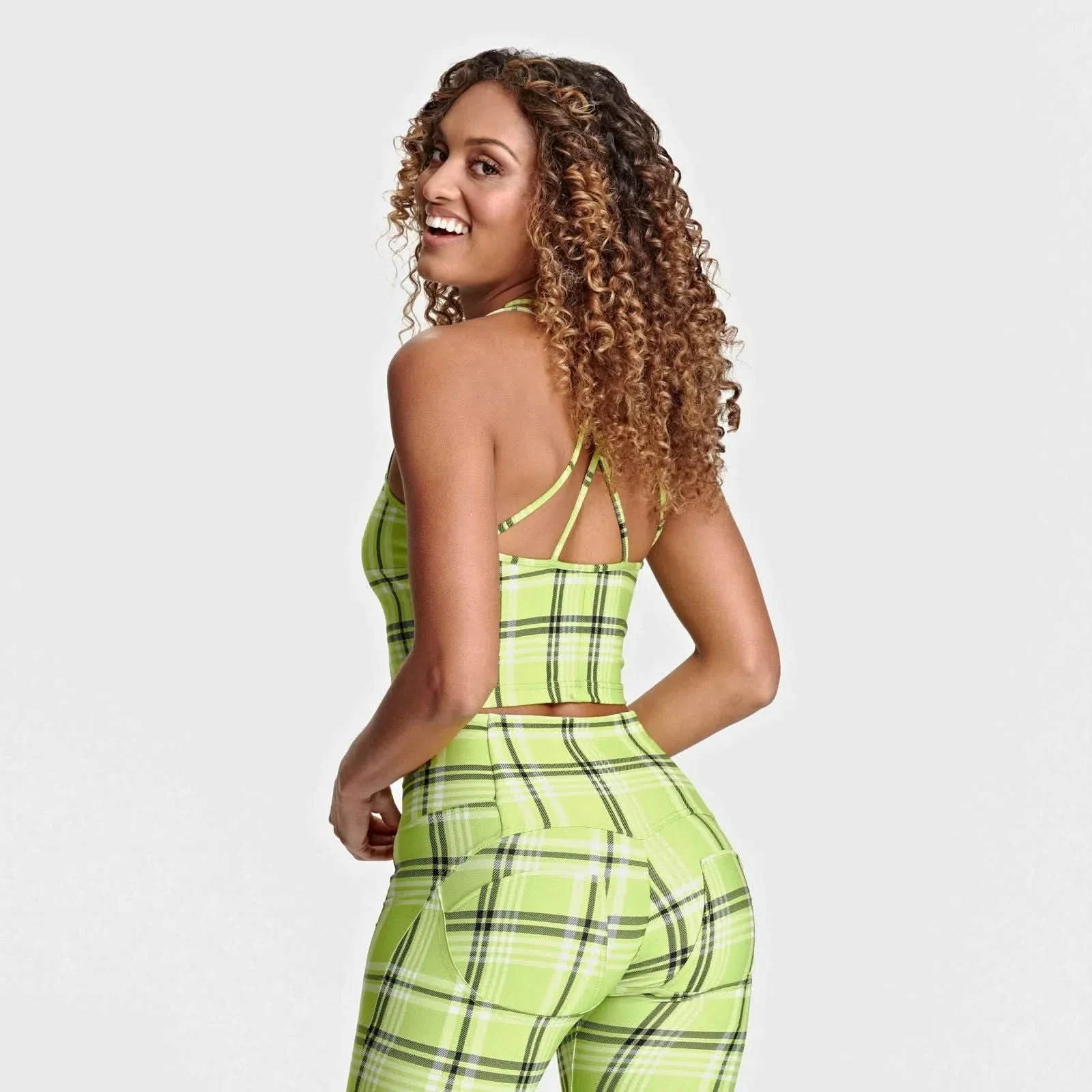 Checkered Crop Top - Green - Image 6