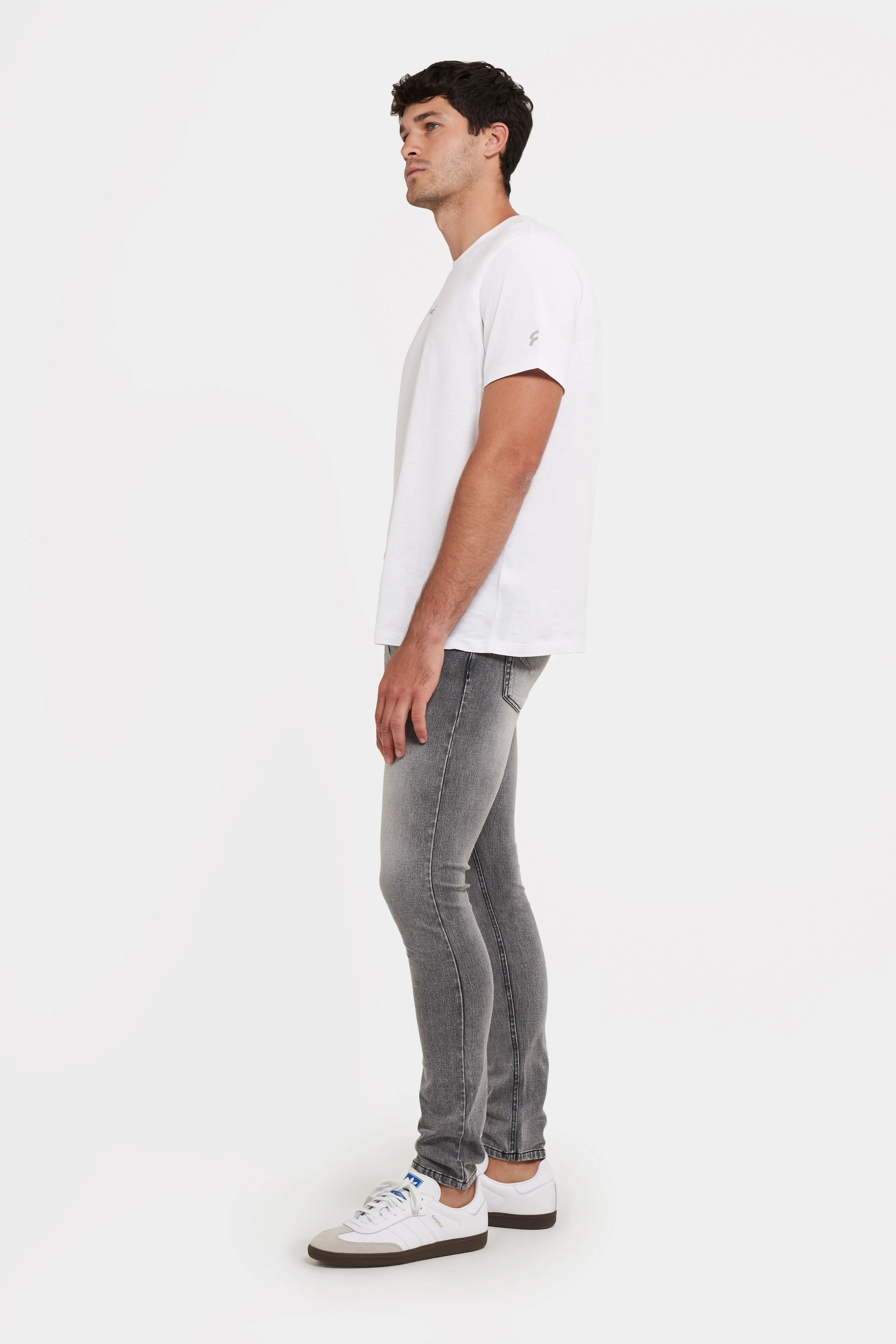 Freddy Men’s Jeans - Slate Grey with Black Stitching - Image 3