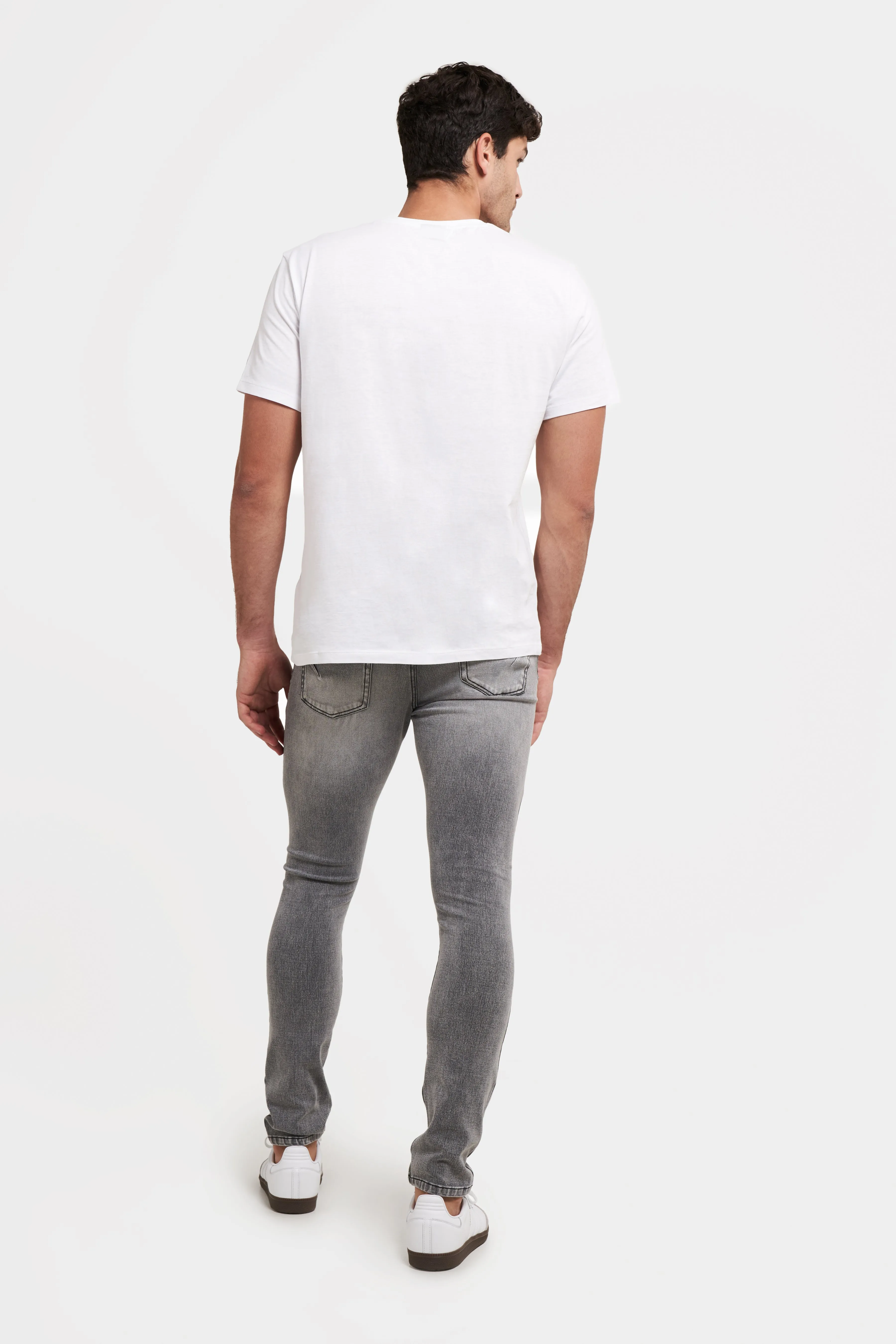 Freddy Men’s Jeans - Slate Grey with Black Stitching - Image 4