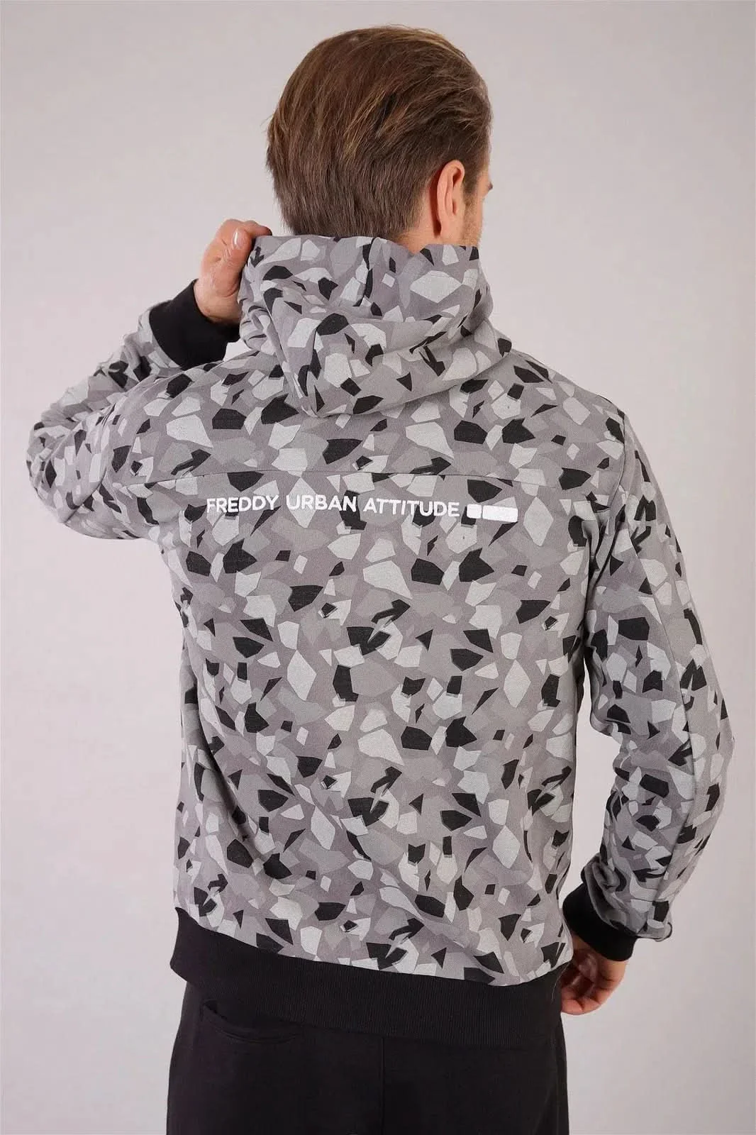 Men's Hoodie - Geometric - Image 3