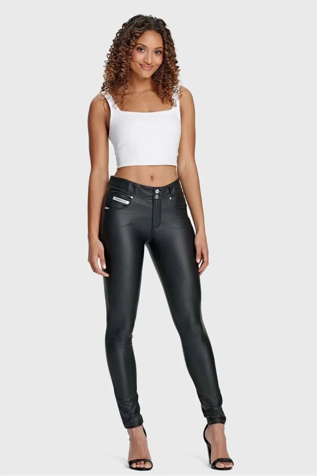 N.O.W® Faux Leather - High Waisted - Full Length - Black - Image 4