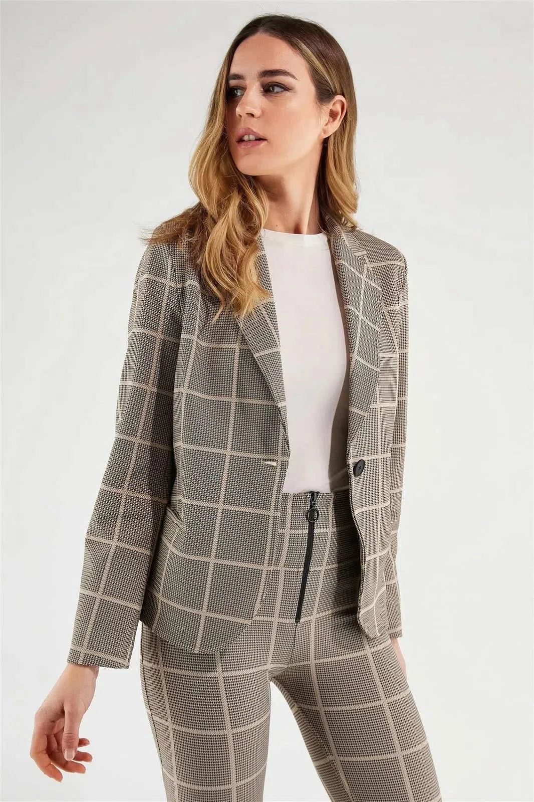 Women's Blazer - Plaid - Image 2