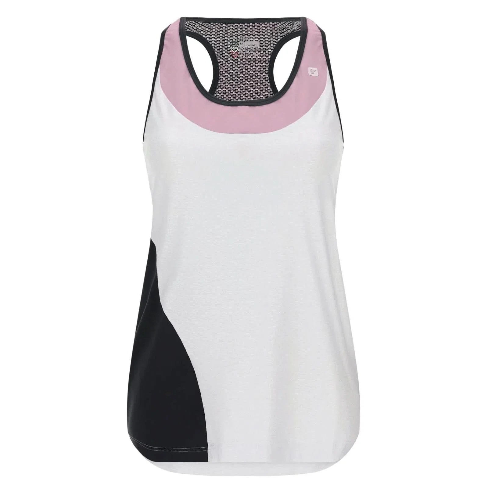 Racer back yoga tank top - White + Mauve - Image 4