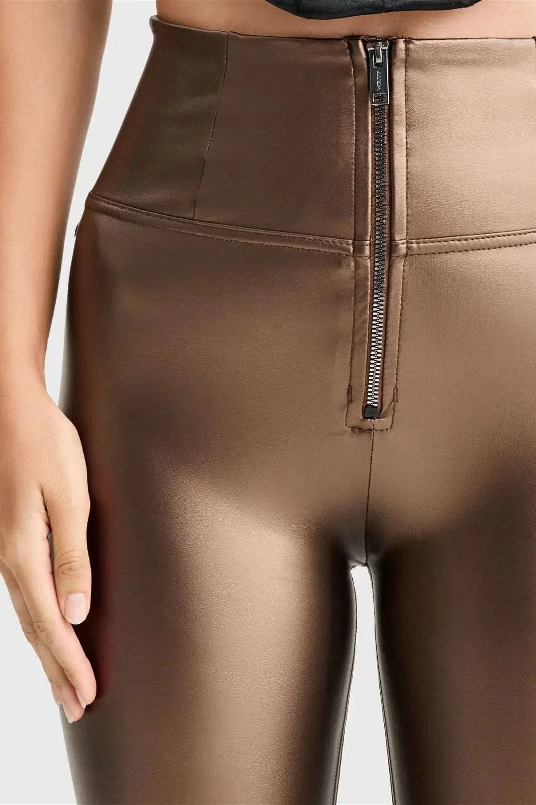 WRUP Faux Leather - Super High Waisted - Full Length - Bronze - Image 11