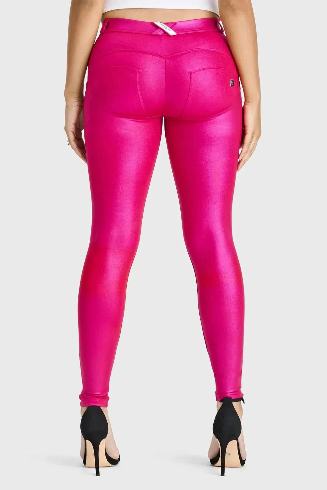 WRUP Luxe Shimmer - Mid Rise - Full Length - Hot Pink - Image 5