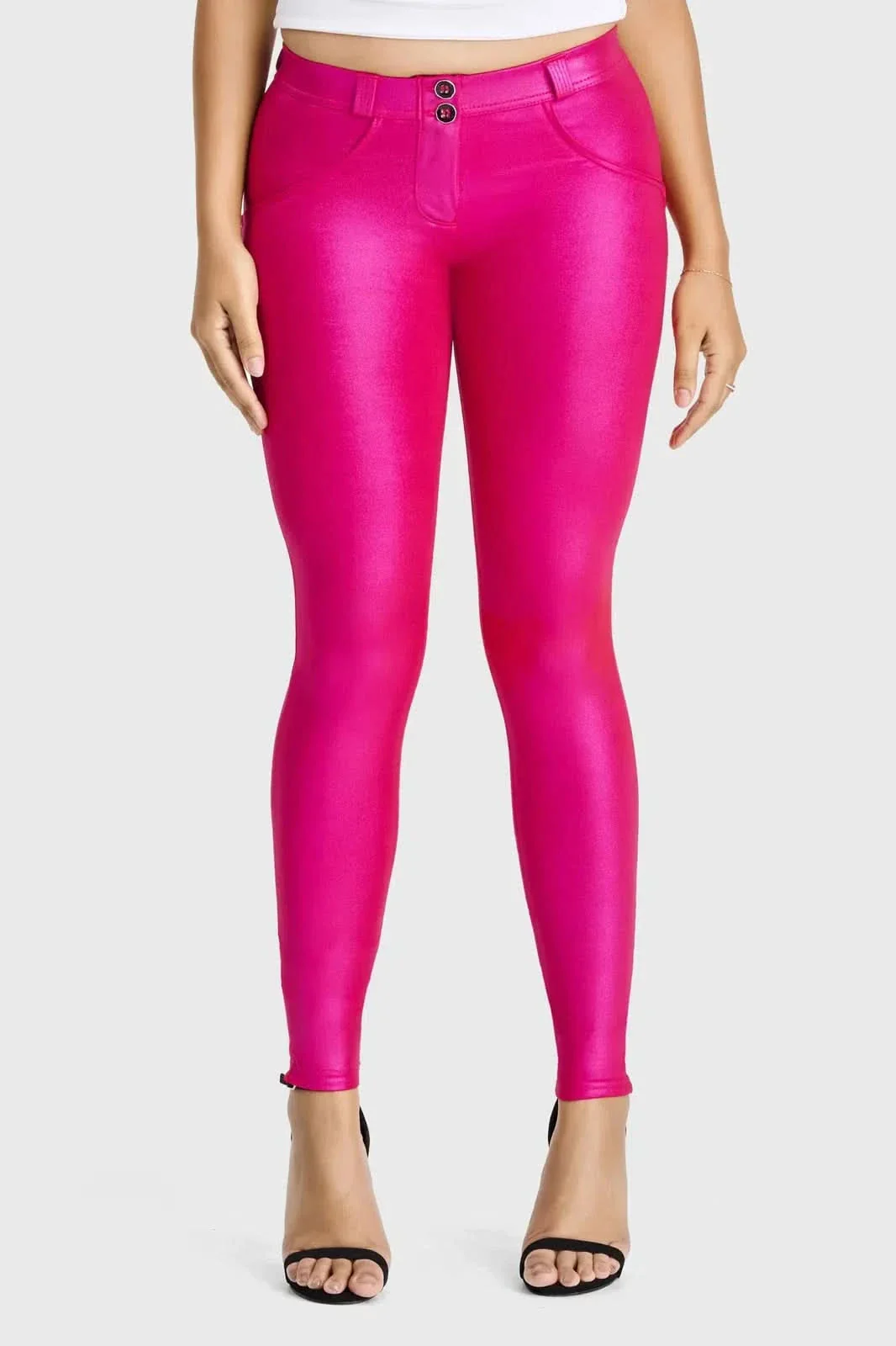 WRUP Luxe Shimmer - Mid Rise - Full Length - Hot Pink - Image 6