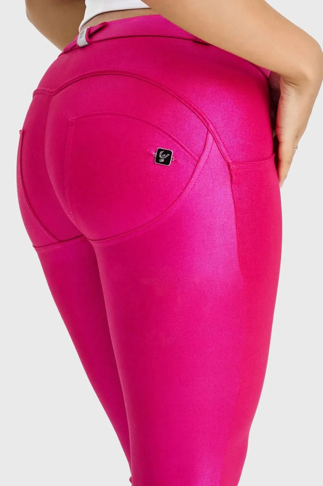 WRUP Luxe Shimmer - Mid Rise - Full Length - Hot Pink - Image 7