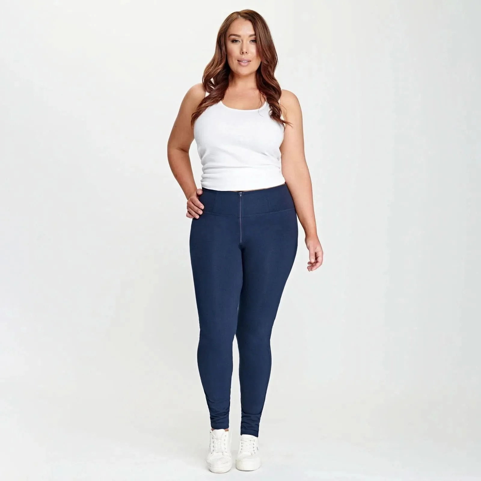 WRUP Fashion - High Waisted - Full Length - Navy Blue - Image 9