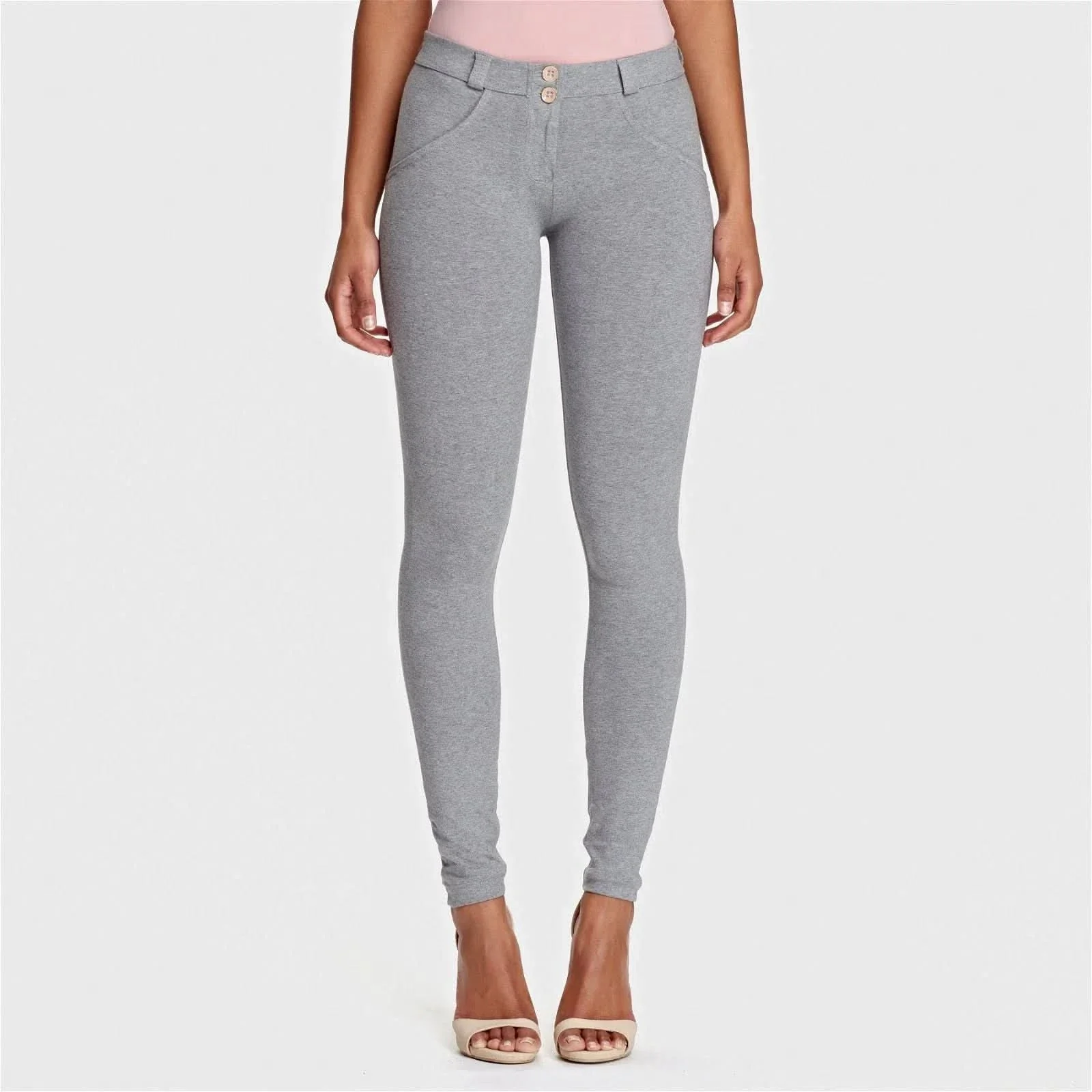 WRUP Fashion - Mid Rise - Full Length - Melange Grey - Image 3