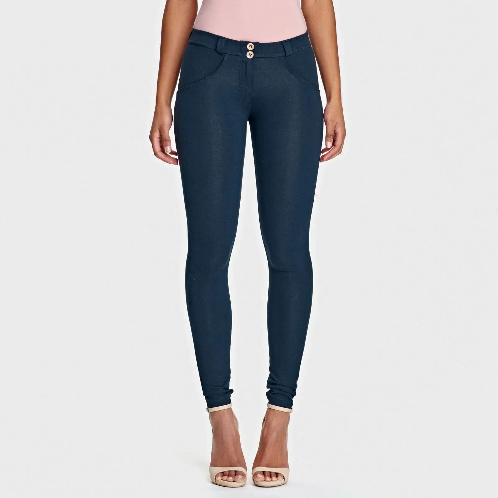 WRUP Fashion - Mid Rise - Full Length - Navy Blue - Image 3